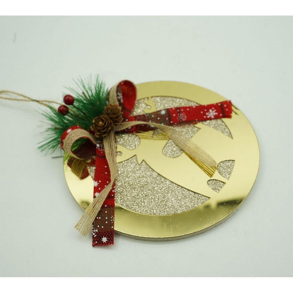 Ornament Brad, Ren, Lucios, 17*17Cm, Acril, Interior/ Exterior