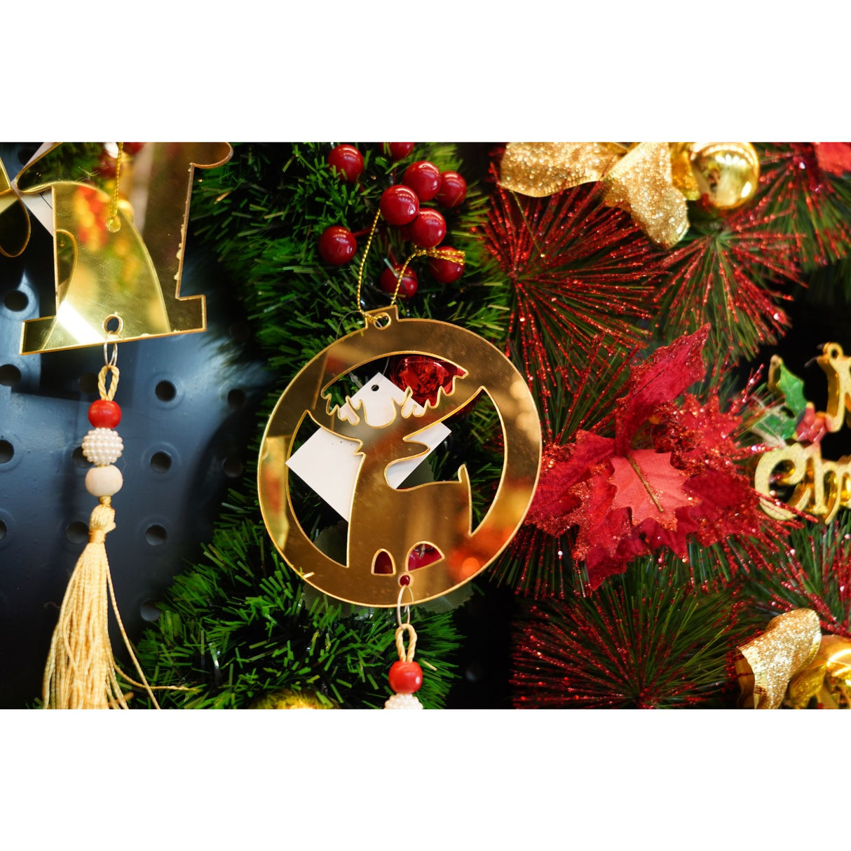 Ornament Brad, Ren, Lucios, 8*25Cm, Acril, Interior/ Exterior
