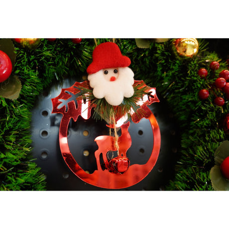 Ornament Brad, Ren Cu Clopotei, Lucios, 15*20Cm, Acril, Interior/ Exterior