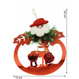 Ornament brad, Flippy, Ren cu clopotei, Rosu, Lucios, 15*20CM, Acril, Interior/ Exterior - vivimall.ro