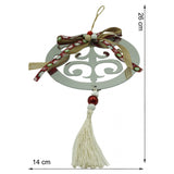 Ornament brad, Flippy, Rotund, Argintiu, Lucios, 14*26CM, Acril, Interior/ Exterior - vivimall.ro