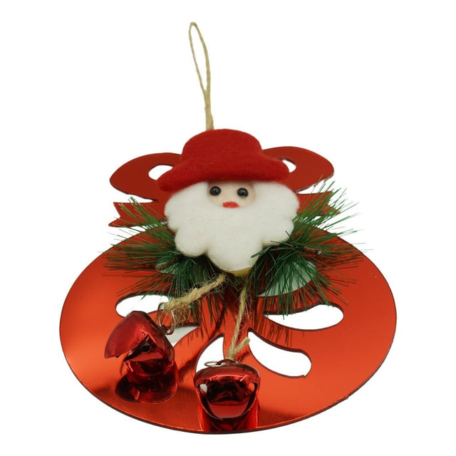 Ornament brad, Flippy, Rotund cu clopotei, Rosu, Lucios, 15*20CM, Acril, Interior/ Exterior - vivimall.ro