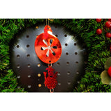 Ornament brad, Flippy, Rotund, Om de zapada, Rosu, Lucios, 10*28CM, Acril, Interior/ Exterior - vivimall.ro