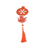 Ornament brad, Flippy, Rotund, Om de zapada, Rosu, Lucios, 10*28CM, Acril, Interior/ Exterior - vivimall.ro