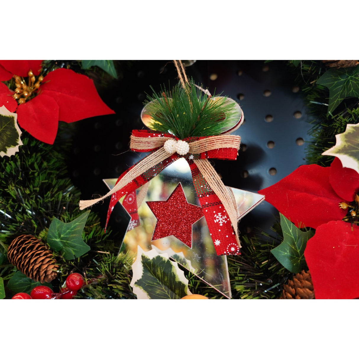 Ornament Brad, Stea, Lucios, 14*17Cm, Acril, Interior/ Exterior