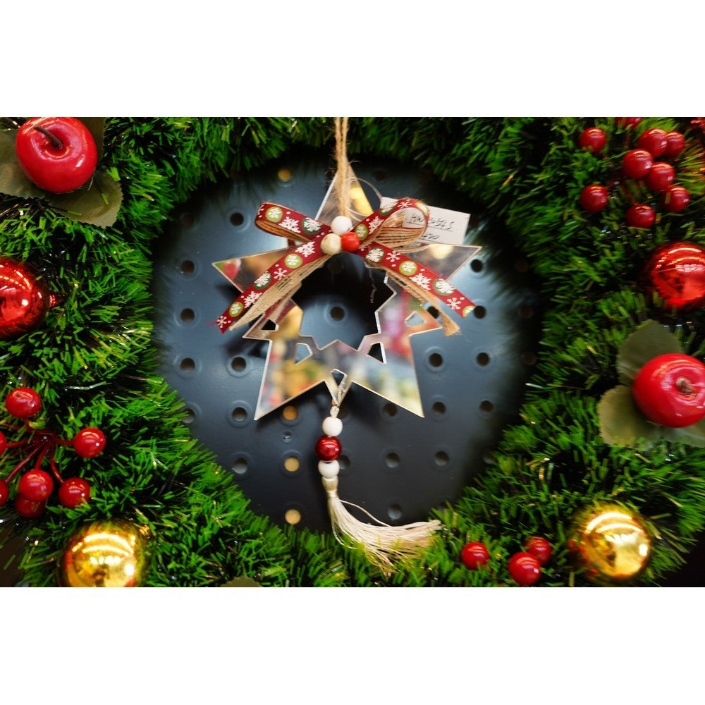 Ornament brad, Flippy, Stea, Argintiu, Lucios, 14*26CM, Acril, Interior/ Exterior - vivimall.ro