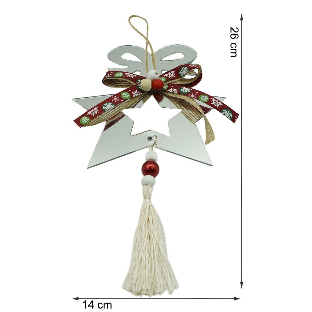 Ornament brad, Flippy, Stea, Argintiu, Lucios, 14*26CM, Acril, Interior/ Exterior - vivimall.ro