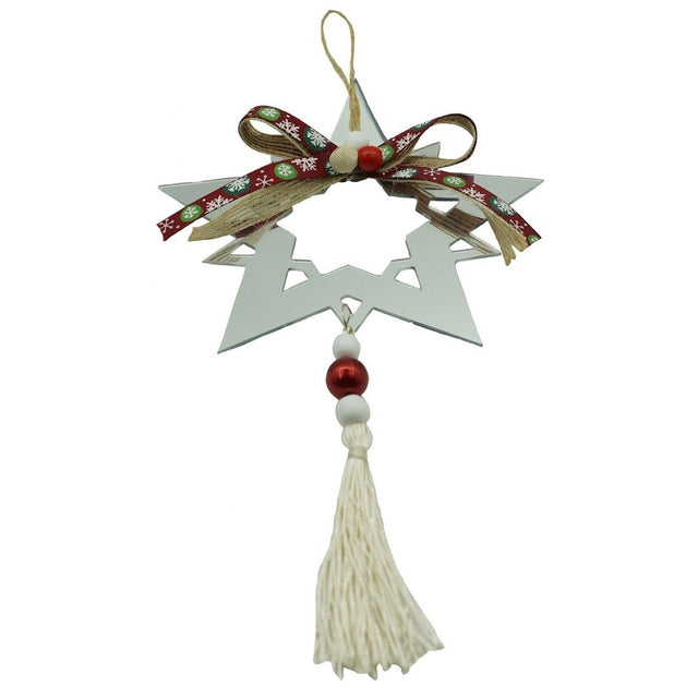 Ornament brad, Flippy, Stea, Argintiu, Lucios, 14*26CM, Acril, Interior/ Exterior - vivimall.ro