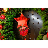 Ornament brad, Flippy, Stea, Om de zapada, Rosu, Lucios, 10*28CM, Acril, Interior/ Exterior - vivimall.ro