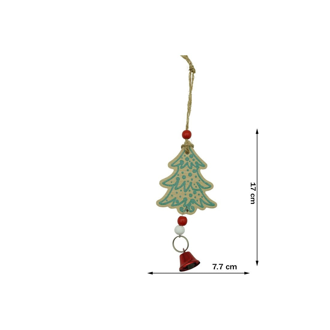 Ornament de brad bradulet, Flippy, multicolor, lemn, 17 cm - vivimall.ro