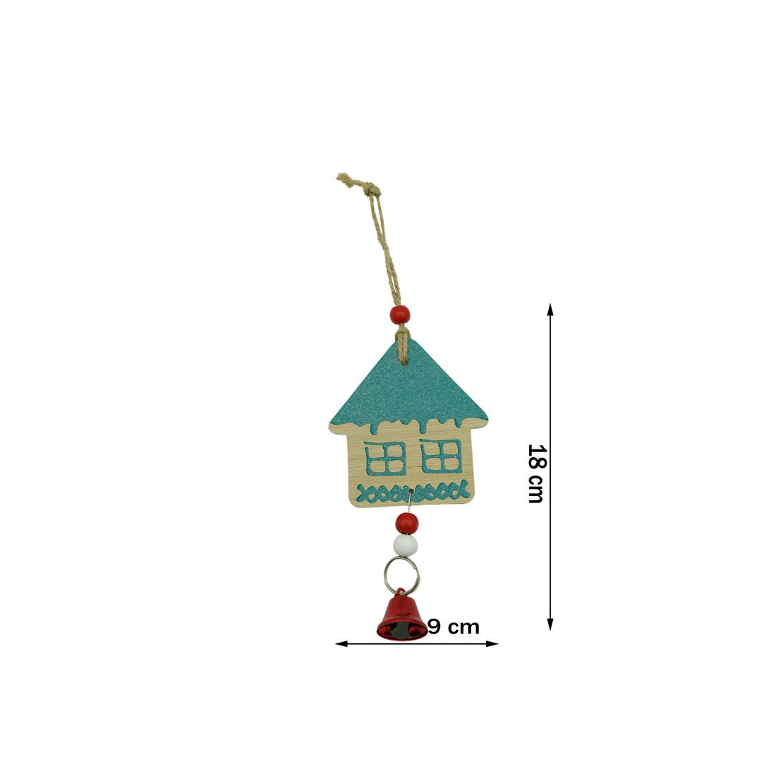 Ornament De Brad Casuta, Lemn, 18 Cm