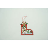Ornament de brad cerb, Flippy, multicolor, lemn, 10 cm - vivimall.ro