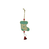 Ornament De Brad Ciorap Cu Clopotel, Lemn, 17 Cm
