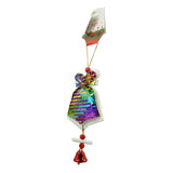 Ornament de brad clopotel din paiete, Flippy, multicolor, lemn, 18 cm - vivimall.ro