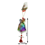 Ornament de brad clopotel din paiete, Flippy, multicolor, lemn, 18 cm - vivimall.ro