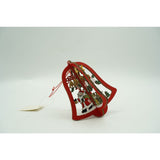 Ornament de brad clopotel, Flippy, multicolor, lemn, 10.5x9.5 cm - vivimall.ro