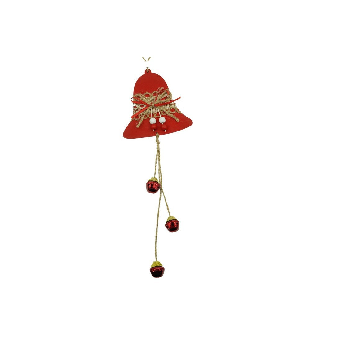 Ornament De Brad Clopotel, Lemn/Textil, 36 Cm