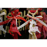 Ornament De Brad Craciun Cerb, Lemn, 25 Cm