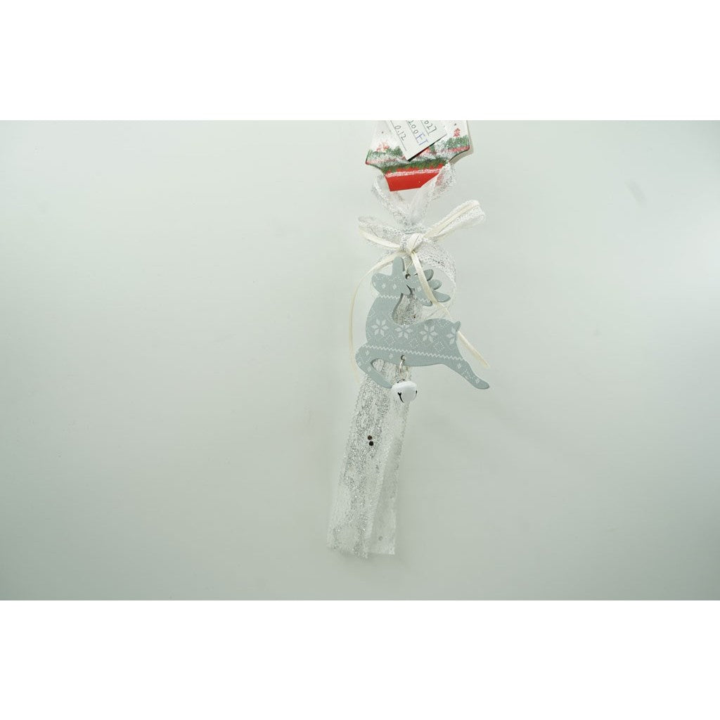 Ornament De Brad Craciun Cerb, Lemn, 25 Cm
