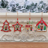 Ornament de Brad, Flippy, cu Lumini LED, din Lemn, Figurina Spargatorul de Nuci, Model Stea, Multicolor - vivimall.ro