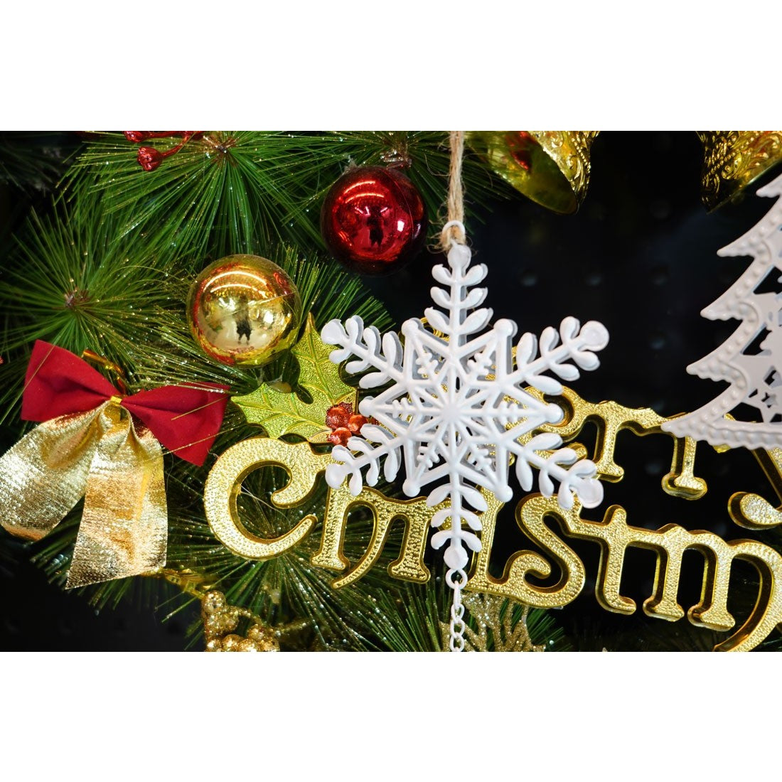 Ornament De Brad Fulg De Nea, Metal, 20 Cm