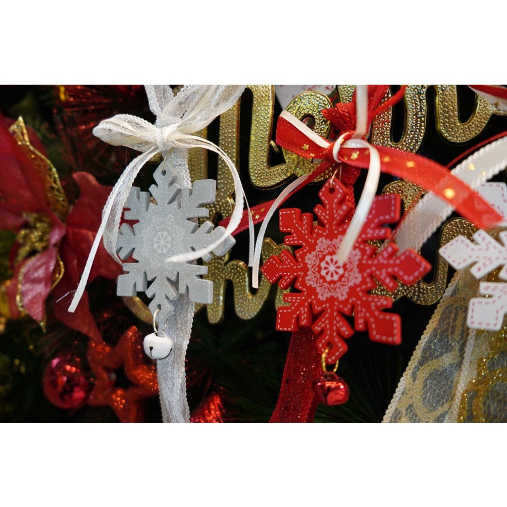 Ornament De Brad Fulg De Nea, Lemn, 25 Cm