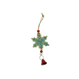 Ornament de brad fulg de nea, Flippy, multicolor, lemn, 18 cm - vivimall.ro