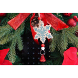 Ornament de brad fulg de nea, Flippy, multicolor, lemn, 18 cm - vivimall.ro