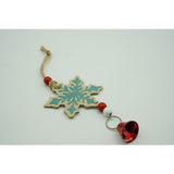 Ornament de brad fulg de nea, Flippy, multicolor, lemn, 18 cm - vivimall.ro