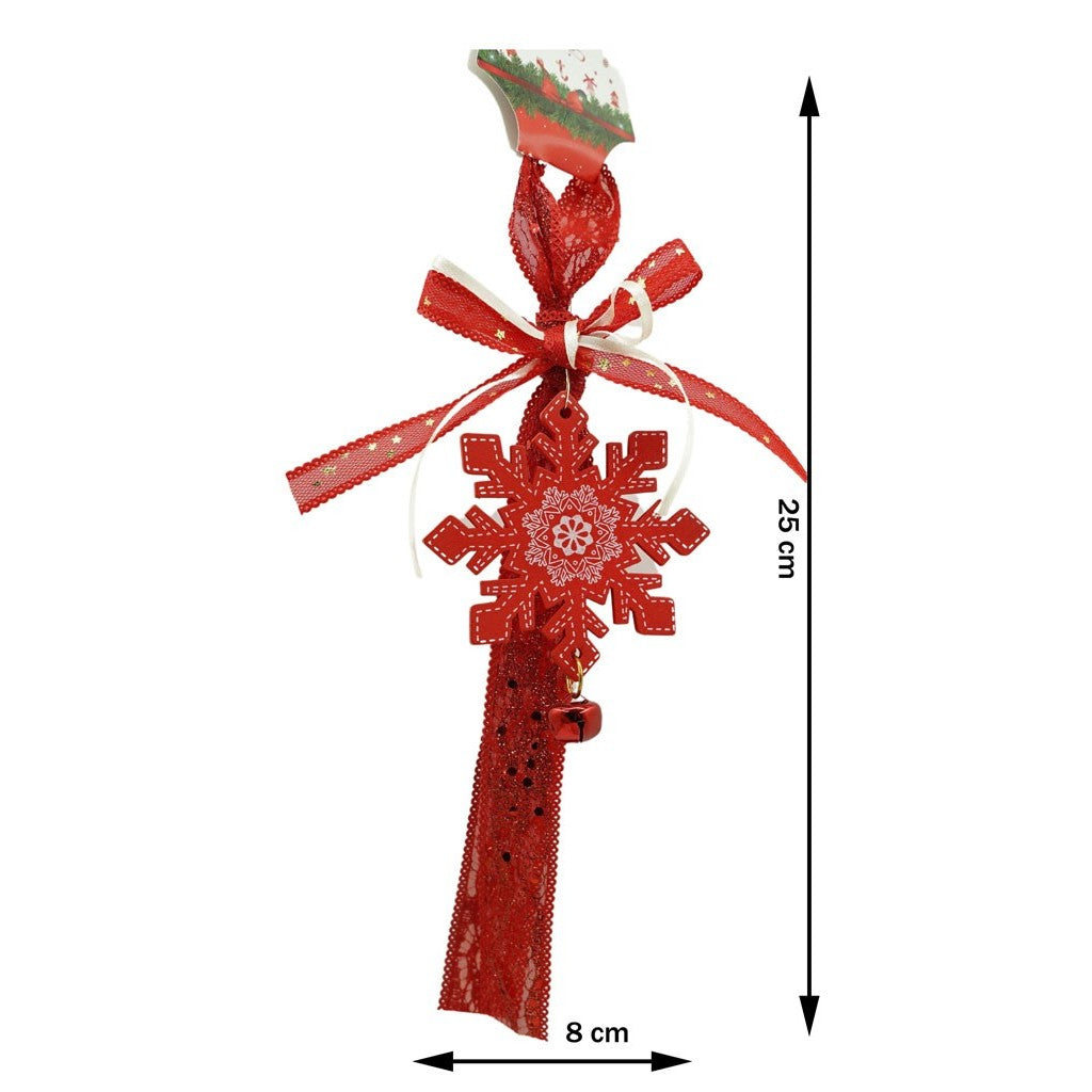 Ornament De Brad Fulg De Nea, Lemn, 25 Cm