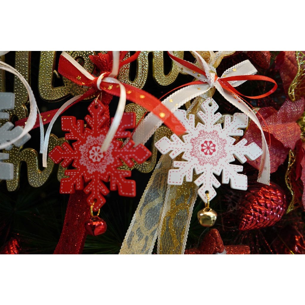 Ornament De Brad Fulg De Nea, Lemn, 25 Cm