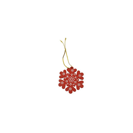 Ornament De Brad Fulg De Nea, Lemn, 7.5 Cm