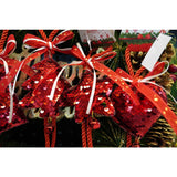 Ornament De Brad Inima Cu Paiete, Lemn, 25 Cm
