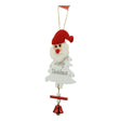 Ornament de brad mos craciun, Vivimall, alb, lemn, 20 cm - vivimall.ro
