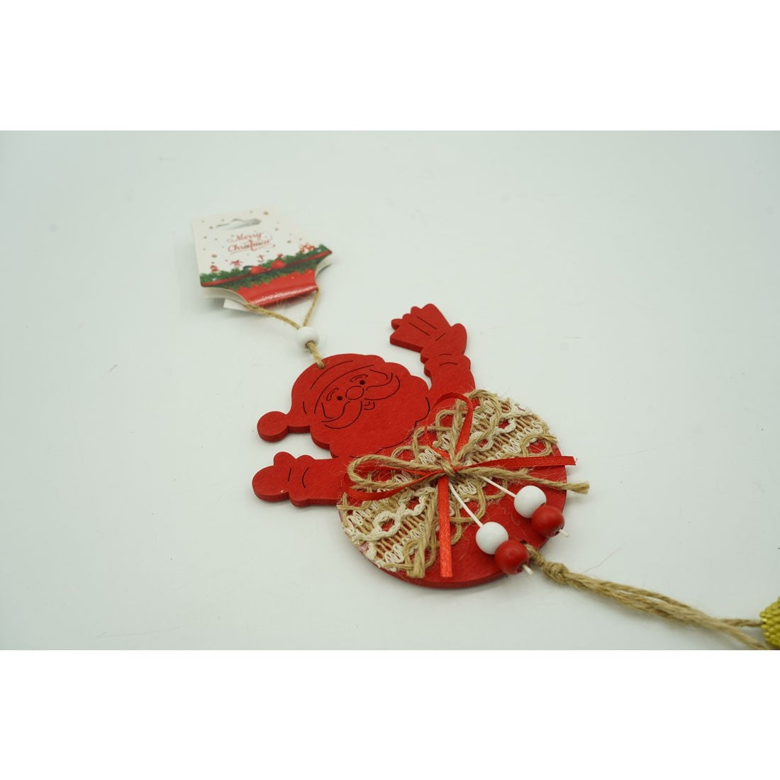 Ornament De Brad Mos Craciun, Lemn/Textil, 36 Cm