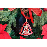 Ornament de brad mos craciuni in brad, Flippy, multicolor, lemn, 10.5x9.5 cm - vivimall.ro