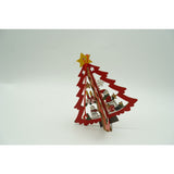 Ornament de brad mos craciuni in brad, Flippy, multicolor, lemn, 10.5x9.5 cm - vivimall.ro
