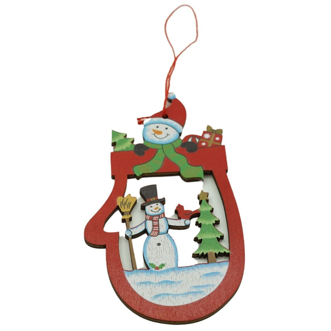 Ornament De Brad Oameni De Zapada, Lemn, 10 Cm
