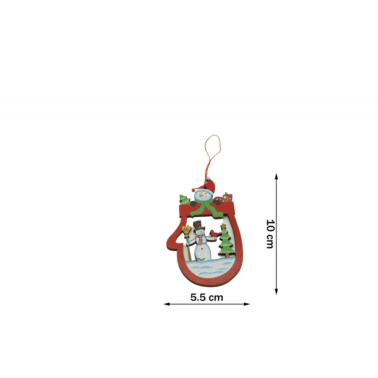 Ornament De Brad Oameni De Zapada, Lemn, 10 Cm