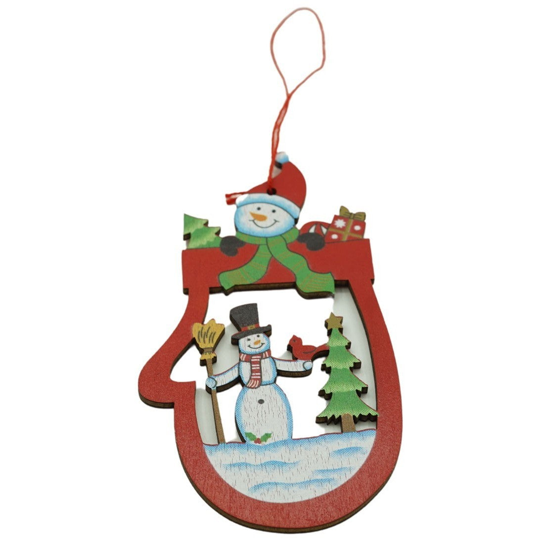 Ornament De Brad Oameni De Zapada, Lemn, 10 Cm