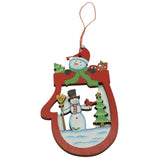 Ornament de brad oameni de zapada, Flippy, multicolor, lemn, 10 cm - vivimall.ro