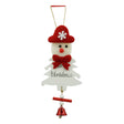 Ornament de brad om de zapada, Flippy, alb, lemn, 20 cm - vivimall.ro