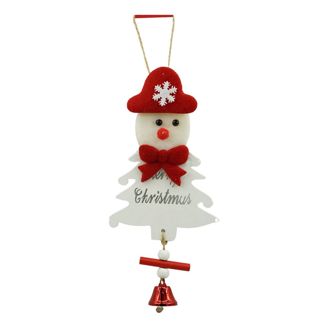 Ornament de brad om de zapada, Flippy, alb, lemn, 20 cm - vivimall.ro