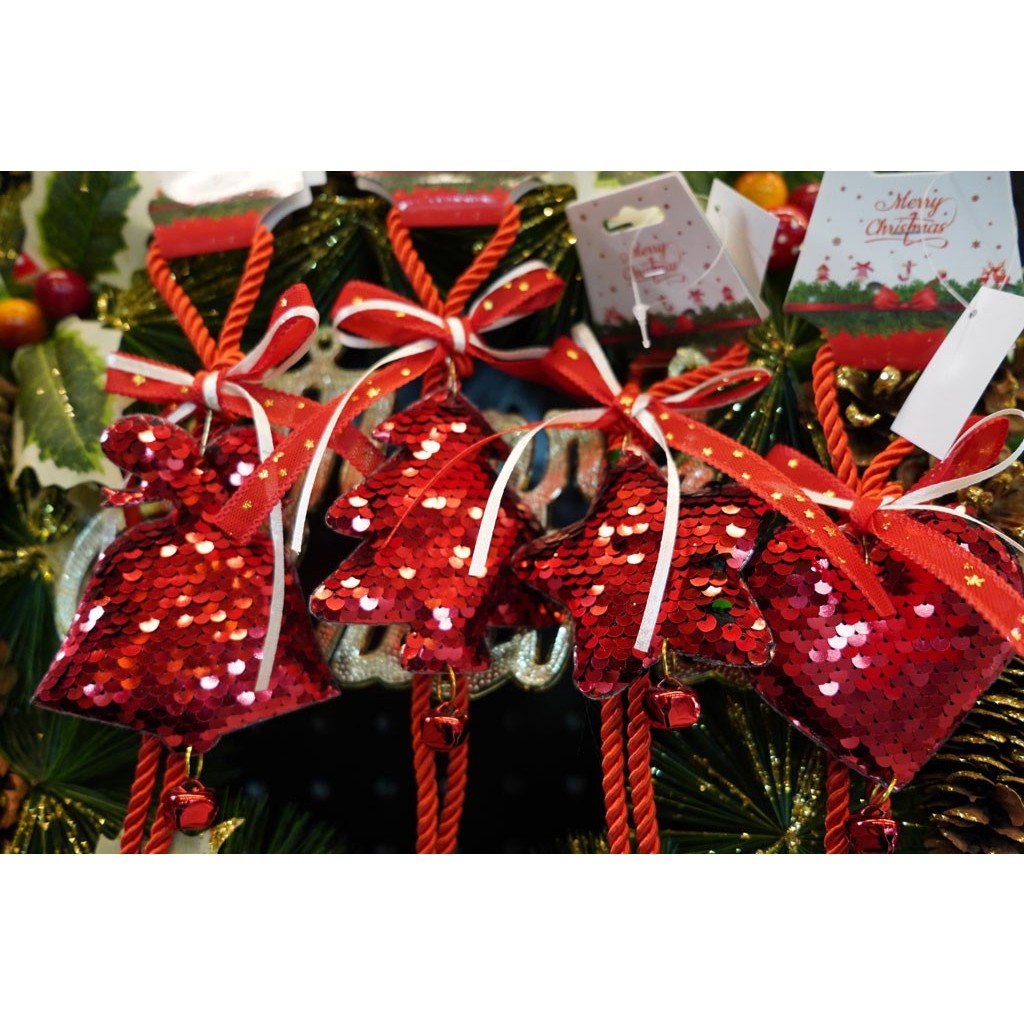 Ornament De Brad Pom De Craciun Cu Paiete, Lemn, 25 Cm