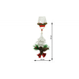 Ornament de brad pom de craciun, Flippy, alb, lemn, 17 cm - vivimall.ro