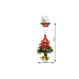 Ornament De Brad Pom De Craciun, Lemn, 17 Cm