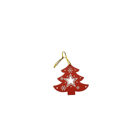 Ornament De Brad Pom De Craciun, Lemn, 7.5 Cm