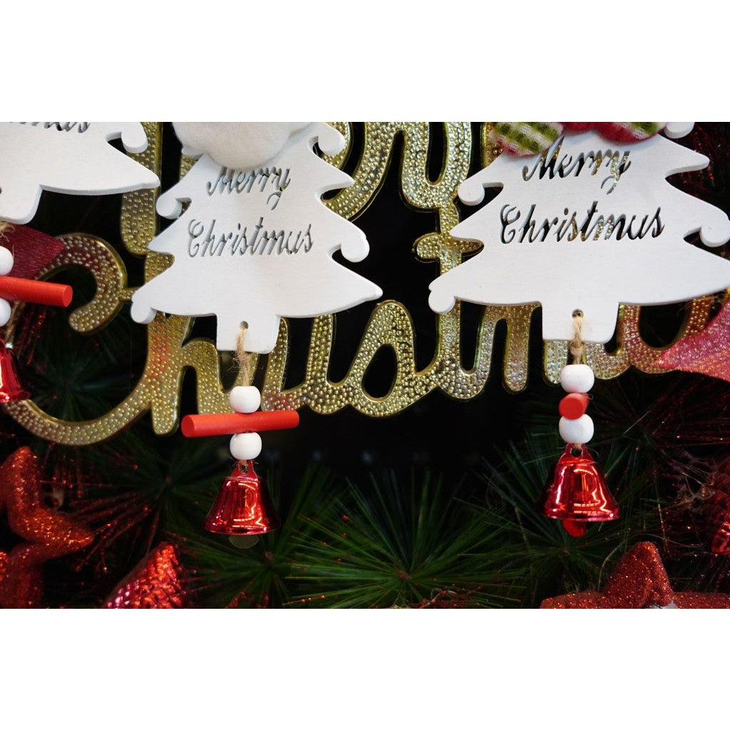 Ornament de brad ren, Flippy, alb, lemn, 20 cm - vivimall.ro