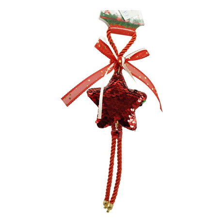 Ornament De Brad Stea Cu Paiete, Lemn, 25 Cm