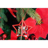 Ornament de brad stea, Flippy, multicolor, lemn, 10.5x9.5 cm - vivimall.ro